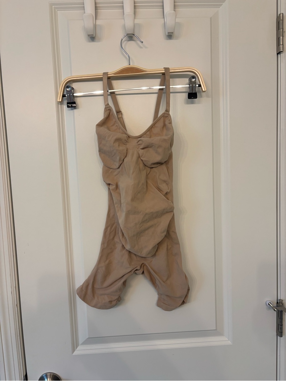 SKIMS Beige Sculpting Maternity Bodysuit Shapewear